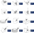 SB-3 Tungsten Carbide Burr Cylinder Shape Double Cut Rotary Burrs File, 4pcs