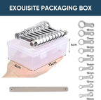 9-Piece Torque Adapter Set - 12-Point Box End Torque Adapter Extension Set - 3/8-Inch Drive for Hard to Reach Places - Includes 3/8", 7/16", 1/2", 9/16", 5/8", 11/16", 3/4", 13/16", 7/8"