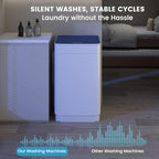 Zynkez 18lbs Portable Washing Machine, Fully Automatic Washing Machine with LED Display, 7 Wash Cycles, 26 Mins Quick Wash, Compact Clothes Washer with Drain Pump for Apartment, RV, Camp