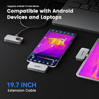 MILESEEY TR256i Thermal Imaging Camera for Android, 512×384 Super Resolution (256×192 Native IR) Infrared Camera, Smartphone Thermal Imager, 5°F~1112°F for Electrical, Building, HVAC Detection