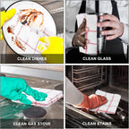 Nialnant 8 Pack Dish Cloths for Washing Dishes, 100% Cotton Reusable Cleaning Rag, Quick Drying Dish Towels for Kitchen, 12x12 Inches, Red Plaid