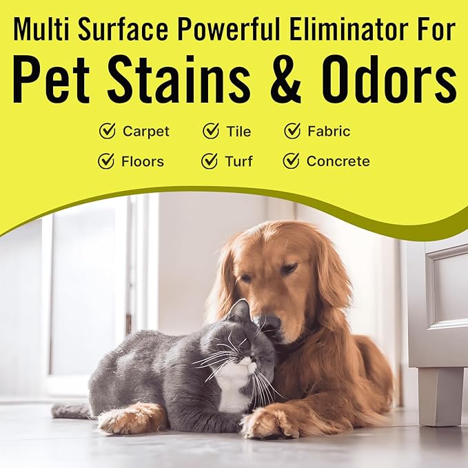 Multi-Purpose Probiotic Enzyme Cleaner, (1 gallon, Citrus) - Pet Stain and Odor Remover - Concentrated - Professional & Home Strength Drains, Floors, Bathrooms, Toilets Trash Can, Made in USA