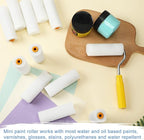 Nuogo 120 Pcs 4 Inch Foam Paint Roller Mini High Density Foam Roller Refills Paint Edger Tool for Walls Brings Smooth Finishes Flat Surfaces (White)