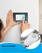 36387 Wall Switch Compatible with Tecma RV Toilet Parts, with 11.8ft Connection Lines and White & Black Frame, Compatible with Small Spaces Such as RVs, Yachts, Campers