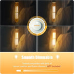 8.9IN LED Light Bulbs E26 Base, 6W 800LM 2700K Soft White T10 T9 Vintage Edison Bulbs Dimmable, AC 120V Equal 80 Watt Clear Glass Long Tubular Filament Bulb, UL Listed - 4Pack