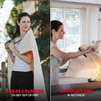 Prepared Hero Emergency Fire Blanket - 8 Pack - Fire Suppression for Kitchen, 40” x 40” Fiberglass Fire Blanket for Home