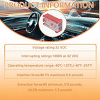 50A 32V Mini Slotted Automotive MCASE Shaped Cartridge Fuse Kit(Pack of 10pcs,50A)