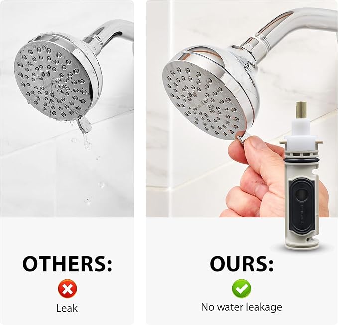 1222 Replacement Cartridge Compatible with moen One-Handle PosiTemp Faucets, Replacement Compatible with moen 1222 Shower Valve Cartridge,Metals & Plastics-2 Pack