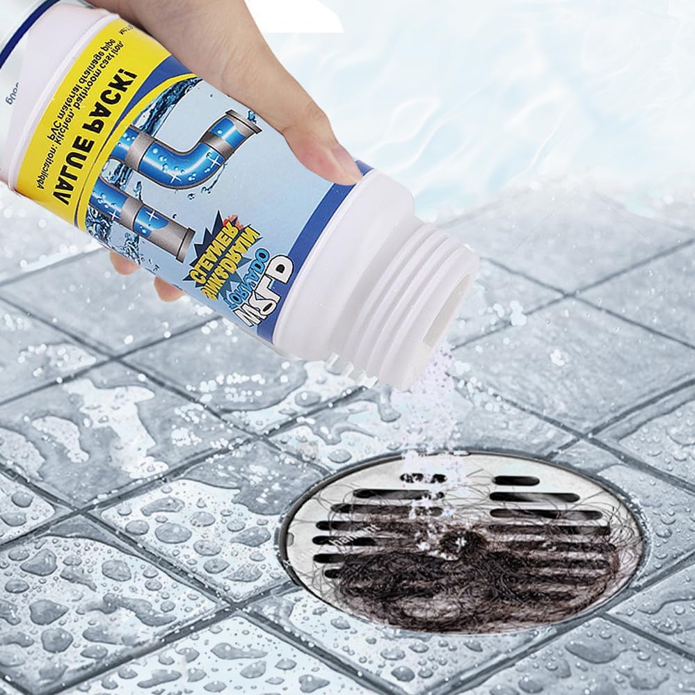 2025 Upgrade Sink Drain Cleaner, Sink and Drains Cleaner, Multi-functional Sink and Drain Cleaner Powder Cleaning, Drains Foam Cleaner, Powerful Pipe Dredging Agent for Kitchen Toilet (1Pc)