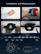 Permanent Outdoor Lights 100ft,RGBW Eaves Light with 72 LED Lights,111+ Scenes Modes Outdoor Lighting, Waterproof Permanent Light for Daily Holiday Halloween Decorations, Compatible with Alexa,Black