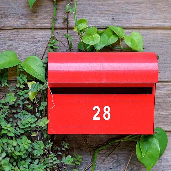 Leinuosen 260 Pcs Back to School Gifts Mailbox Numbers Stickers Adhesive Numbers for Outside Reflective Vinyl Waterproof Address Sticker for Mailbox Signs, Classroom, 1&2&3 Inch(White Word)