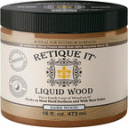 Retique It New and Improved Formula Liquid Wood Coatings - Stainable Primer - Paint It Then Stain it (Dark Wood, Medium)