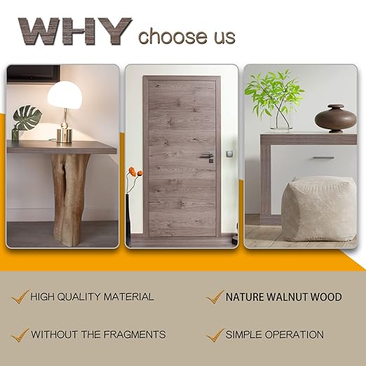 GSCIT Club Walnut Edge Banding, 1/2 inch x 100ft roll of Veneer Edge Banding - Pre-glued Flexible, Real Wood Tape for Cabinet Repair and Furniture Restoration