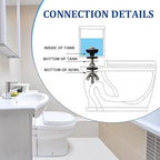 Universal Toilet Tank to Bowl Bolt Kit, Heavy Duty Toilet Tank Replacement Kit, Waterproof and Rustproof Stainless Steel Toilet Tank Bolts(2 PCS)