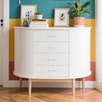 3 Pack 3 Inch(76mm) Hole Center Modern Brushed Gold Cabinet Pull Handle Timeless Vanity Drawer Pull Handle Classic Cabinet Hardware for Kitchen Dresser Bathroom, Screws Included, B-Gold(3x3)