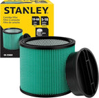 Stanley 08-2566H HEPA Cartridge Filter – Fits Most 5–18 Gallon Wet/Dry Vacuums – High Efficiency, Washable & Reusable Replacement Filter