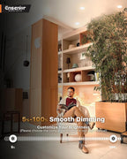 Ensenior 5/6 Inch 5CCT LED Can Lights 12 Pack, Retrofit Led Recessed Lighting, Baffle Trim, Dimmable, 9W=110W, 1000LM, 2700K/3000K/3500K/4000K/5000K Selectable, IC Rated - ETL & FCC