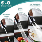 Replacement parts for taps Large angle 360 degree swivel Splash guard extensions For normal taps 3 patterns of splash guard sprayers (Silvery)