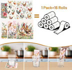 Swedish Dishcloths for Kitchen, 6PCS Chicken Rooster Swedish Dish Cloths Gift Set, Farm Reusable Washable Absorbent Dish Towel for Home Cleaning(7.8 X 7 Inches)