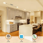 TORCHSTAR 6 Inch Slim LED Recessed Lighting with Junction Box, CRI90 Aluminum Dimmable 12W Ultra-Thin Recessed Light, 3000K Warm White, 1100LM Basic Series LED Downlight, ETL & FCC, Pack of 6