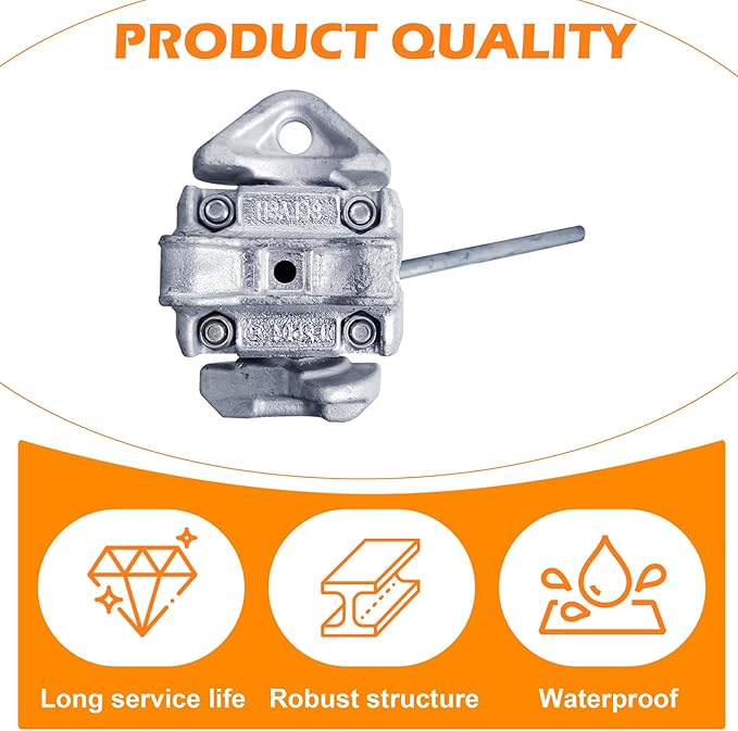 4 pcs Galvanized Heavy Duty Manual Twist Lock for Sea Rail Shipping Container - Casting Steel No Lever Required for Standard Container