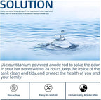 Powered Anode Rod for Hot Water Heater, Hex-Head Style Electrical Anode Rod for 40-120 Gallon Tank, Eliminates Rotten Egg Smell,Anti-Rust and Corrosion