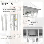 Darkaway Outdoor Wall Lights for House, Exterior Lighting Fixtures Wall Mount Outdoor Porch Lights Waterproof White Outdoor Sconce Lights with Seeded Glass for Patio Hallway Garage,2 Pack