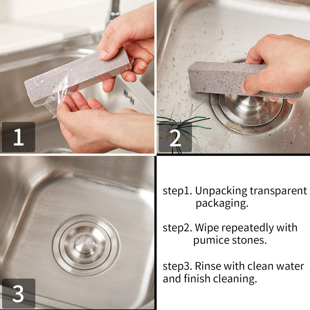 20 Pieces Pumice Stones for Cleaning - Pumice Scouring Pad, Stick Cleaner for Removing Toilet Bowl Ring, Bath, Household, Kitchen, Pool, 5.9 x 1.4 x 0.9 Inch(Gray)