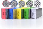 10pcs Diamond Hand Polishing Pads for Ceramic Tile Glass Grinding,Sanding Blocks Polishing 60#,120#,240#,400#,1000#