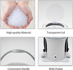 Mini Portable Washing Machine, 2 in 1 Hand Cranked Manual Clothes Non-Electric Washing Machine and Spin Dryer, 9L Capacity Washer/Dryer for Camping, Apartments, RV's, Outdoor (White Large)