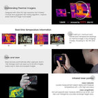 Thermal Imaging Camera, BTMETER Infrared Imager PF210 Detect Temperature -4°F~1022°F with 5 MP Visual Camera, 256 x 192 IR Resolution 25Hz, 3.5" Touch Screen, WiFi Hotspot Transmission