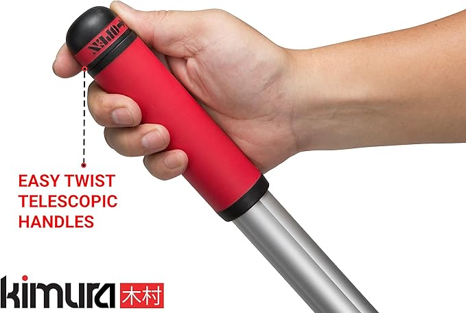 Kimura® Pro Telescopic Garden Shears - Premium Hedge Shears, Patented Gearing Technology, Lightweight Extendable Aluminium Handles, Japanese SK5 Steel Blades, Heavy Duty Gardening Shears - 650-850mm