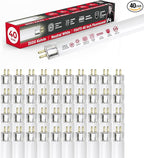 GoodBulb F54T5/835/ECO 54W 46 Inch T5 Fluorescent Light Bulb 3500K Soft White Color Medium Bi-Pin Base 4950 Lumens 85 CRI 36000 Life Hours Instant/Programmed Start Pack of 40 Bulbs