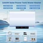 YALICE Water Heaters, Solar Power Water Heater Electric, 2200 Watts Hot Water Heater, 21 Gallons Electric Heater, without Solar Panel, YLS80GF