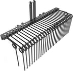 72 Inch 3 Point Tractor Rake, Pine Straw Needle Rake, Durable Powder Coated Steel Spring Landscape Rakes Fit for Cat0,Cat1,Black