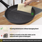 Dish Rags for Washing Dishes 8 Pack Multipurpose Wire Miracle Cleaning Coths Non-Scratch Wire Dishwashing Rag Lint Free Microfiber Cleaning Cloth for Kitchen Windows（Beige