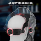 ARCCAPTAIN Welding Helmet Auto Darkening, 1/1/1/1 True Color Welding Hood, 4 Arc Sensor 1/25000s Response Time Solar Powered Weld Hood Helmet, Glossy Black