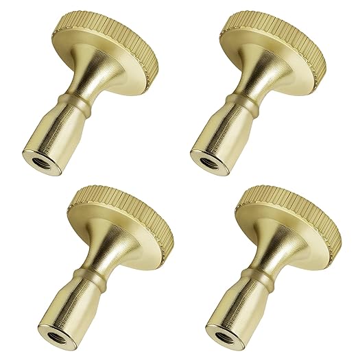DiCUNO Lamp Turn On/Off Switch Knobs Replacement, Metal Lamp Switch Knob for Universal Light Socket, Standard Size, Champagne Gold, 4 Packs