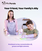 Mr.Panda 3 Pairs Skin-Friendly Flocked Cotton Liner Cleaning Gloves Medium, Reusable Dishwashing Gloves for Washing Dishes, Kitchen, Shimmering Pink