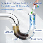 ﻿2PCS Powerful Pipe Dredging Agent,350ml Drain Clog Remover Agent,Fast Foaming For Kitchen Toilet Pipeline Quick Cleaners, Unclog Toilet Clog And Kitchen Sink Pipe Unblocker Powder