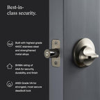 Level Lock (Matter) Smart Lock - World's Smallest, Most Beautifully Designed Matter-Over-Thread Deadbolt - Level App for iOS & Android | Works with Apple Home (Matte Black)