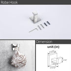 BAGNOLUX Bathroom Hardware Set 4 Pieces, Bath Towel Holder Set SUS304 Stainless Steel, Towel Bar Rack Set for Wall Mounted, Square Bathroom Accessories Set Fixture Heavy Duty Polished Chrome