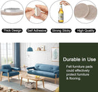 Yelanon Felt Furniture Pads for Hardwood Floors -216 Pcs Premium Felt Pads for Chair Legs, Floor Protectors for Furniture,Beige