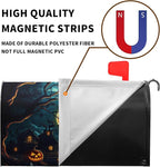 Halloween Pumpkin Castle Mailbox Covers Magnetic Lareg Size 25.5x21 Inch Spooky Witch Mailbox Cover Oversized Moon Night Letter Post Box Wraps for Garden Yard Outdoor Decor