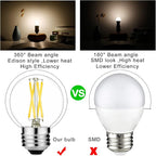 LiteHistory E26 LED Bulb 4W Equal E26 Edison Bulb 40 Watt Neutral White 4000K E26 Bulb Dimmable AC120V 400lm G16.5 Light Bulb led for Rustic Sputnik,Chandeliers,Vanity,Wall sconces Pack of 6