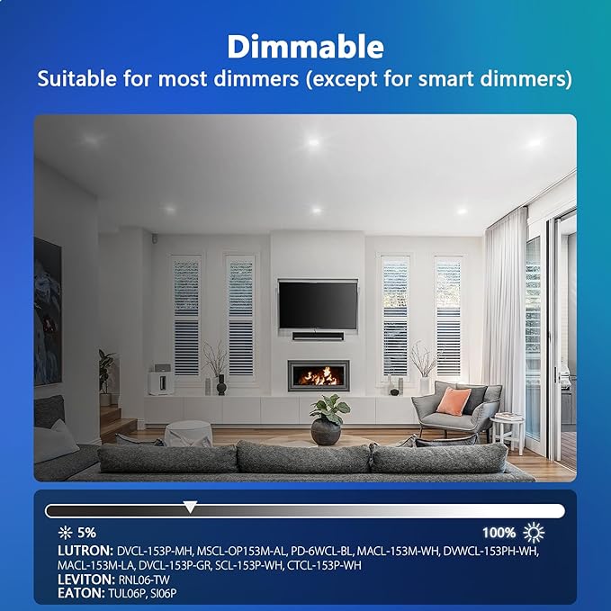 LVWIT LED Recessed Light 4Inch, 5CCT Can Lighting with White Cover, Color Selectable Dimmable Downlight with E26 Conversion Kit, 2 Pack