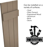 Board & Batten Vinyl Shutters (1 Pair) | 11"x39" (3-Board) - Coastal Sand Dune | Exterior Window Shutters | Includes Mounting Hardware | Simple Installation | Made in USA