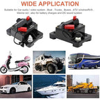 Erayco 80 Amp Circuit Breaker with Manual Reset for Car Marine Trolling Motors Boat ATV Manual Power Protect for Audio System Fuse, 12V-48VDC, Waterproof (80A)