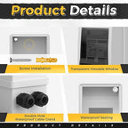 Solar Panel Disconnect Switch 32 Amp DC Miniature Circuit Breaker 1000V 2 Poles with PV Connector and IP65 Waterproof UV-Proof Box for Outdoor Solar PV Homes Battery