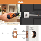 Probrico Privacy Door Handle Interior Heavy Duty Square Brushed Nickel Door Knobs for Bedroom Bathroom Reversible Keyless Door Lever Satin Nickel, 8 Pack